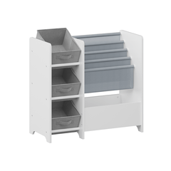 Bellemave® Kids Bookshelf and Toy Storage Organizer with 3 Collapsible Fabric Drawers - Bellemave