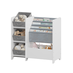 Bellemave® Kids Bookshelf and Toy Storage Organizer with 3 Collapsible Fabric Drawers - Bellemave