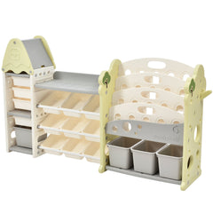 Bellemave® Kids Bookshelf and Toy Storage with HDPE Shelf and Bins - Bellemave