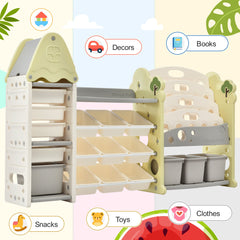 Bellemave® Kids Bookshelf and Toy Storage with HDPE Shelf and Bins - Bellemave
