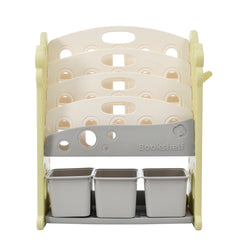 Bellemave® Kids Bookshelf and Toy Storage with HDPE Shelf and Bins - Bellemave