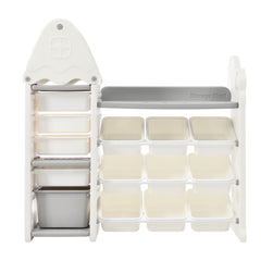 Bellemave® Kids Bookshelf and Toy Storage with HDPE Shelf and Bins - Bellemave