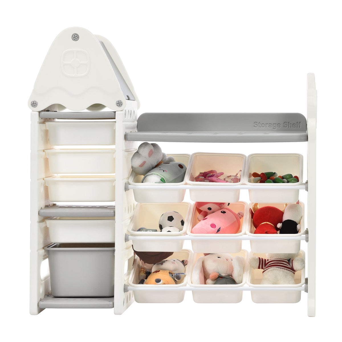 Bellemave® Kids Bookshelf and Toy Storage with HDPE Shelf and Bins - Bellemave
