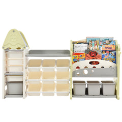 Bellemave® Kids Bookshelf and Toy Storage with HDPE Shelf and Bins - Bellemave