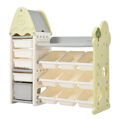 Bellemave® Kids Bookshelf and Toy Storage with HDPE Shelf and Bins - Bellemave