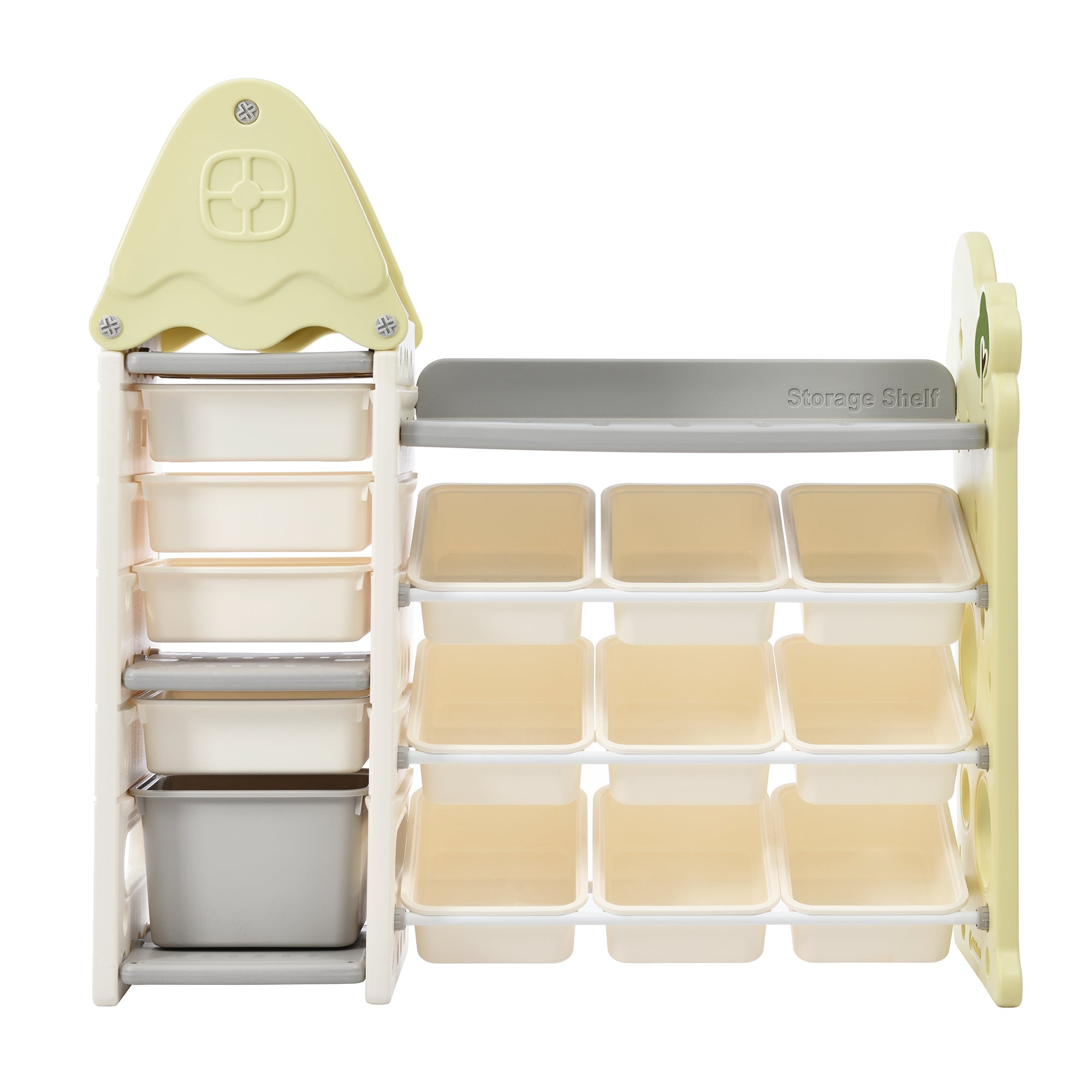 Bellemave® Kids Bookshelf and Toy Storage with HDPE Shelf and Bins - Bellemave