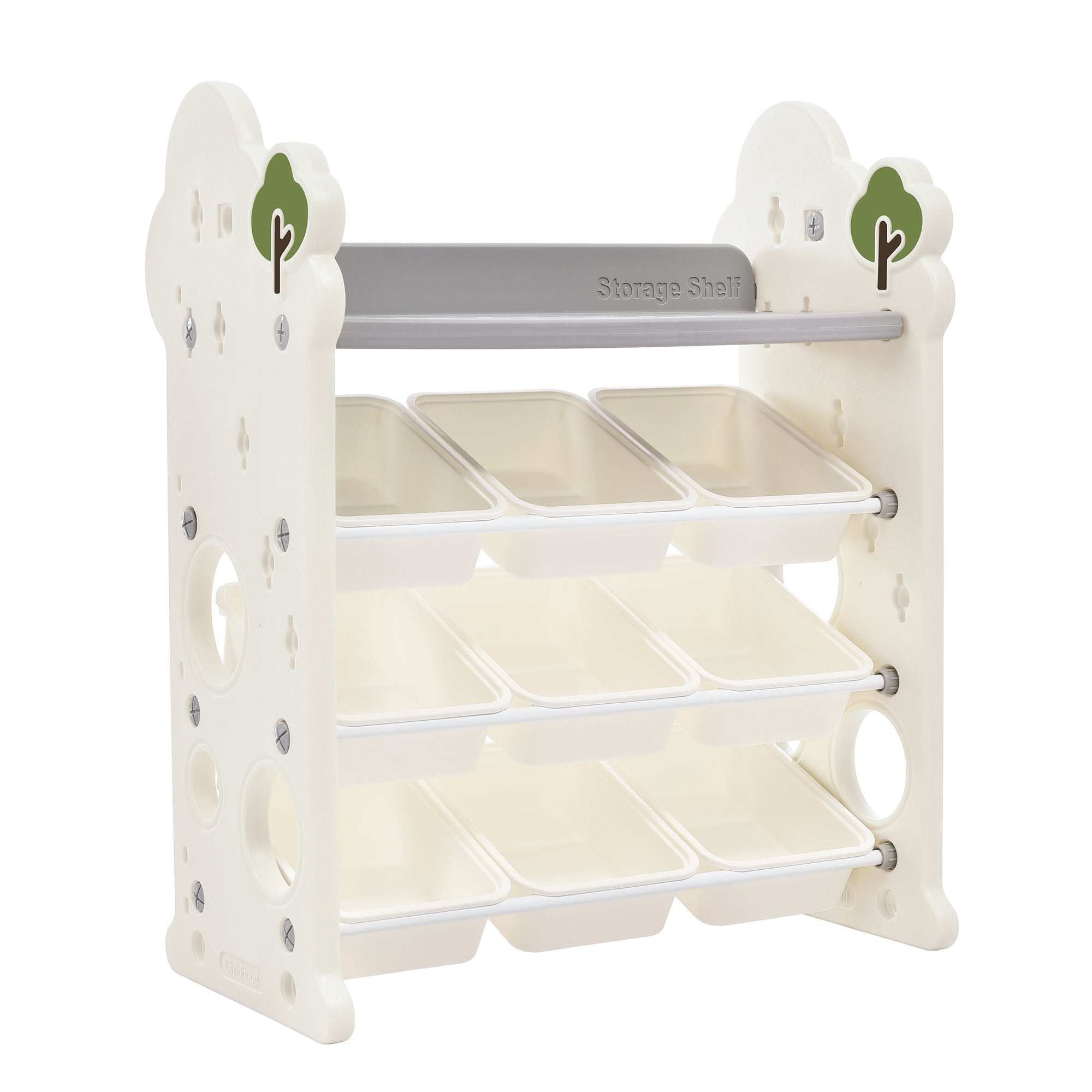 Bellemave® Kids Bookshelf and Toy Storage with HDPE Shelf and Bins - Bellemave