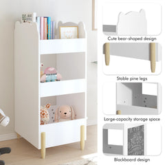 Bellemave® Kids Bookshelf with Chalkboard Side - Bellemave