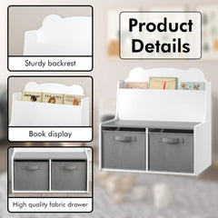 Bellemave® Kids Bookshelf with Storage Bins - Bellemave