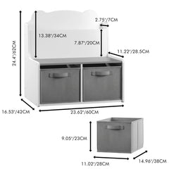 Bellemave® Kids Bookshelf with Storage Bins - Bellemave