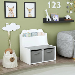 Bellemave® Kids Bookshelf with Storage Bins - Bellemave