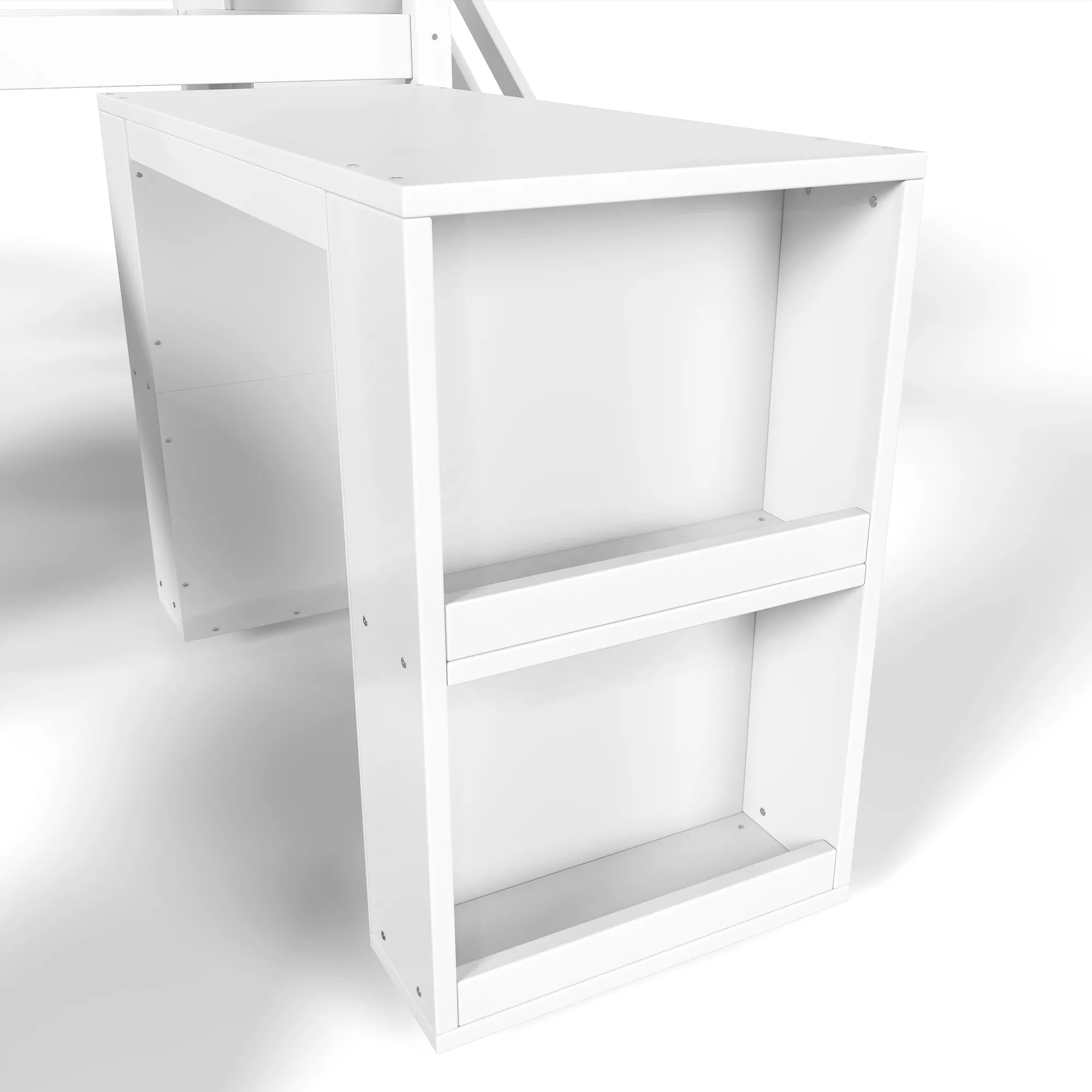 Bellemave® Kids Low Loft Bed with Slide, Storage Drawers & Desk, Playhouse House Bed with Stairs - Bellemave