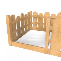 Bellemave® Kids Montessori Floor Bed with Rounded Safety Guardrail,Solid Wood Montessori Bed for Girls & Boys - Bellemave