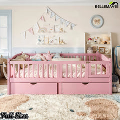 pink kids bed with storage drawers bedroom furniture