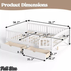 white kids platform bed with dimensions