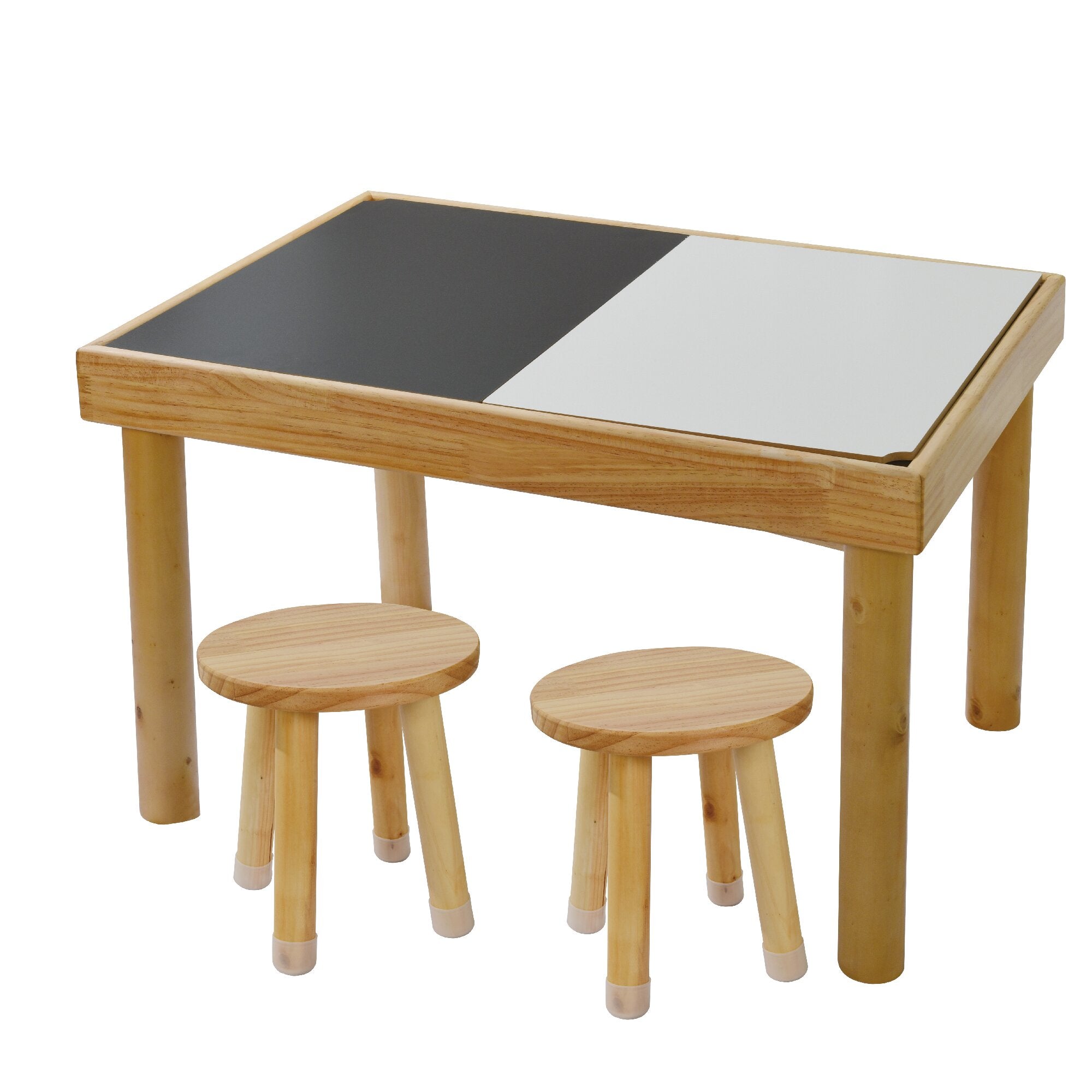 Bellemave® Kids Sensory Table 1 - 3 with 2 Chairs, Wooden Kid Activity Table Chair Set with Double - Sided Boards for Sand and Water Play - Bellemave