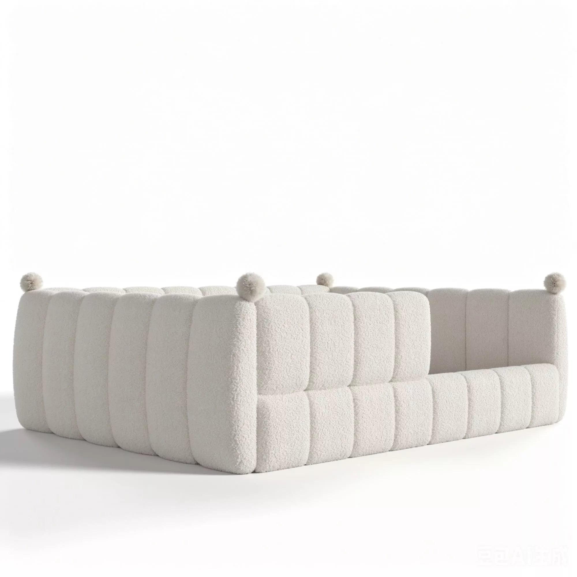 Bellemave® Kids Soft Upholstered Floor Bed with Surrounding Rails, Montessori Style Low Profile Bed Frame - Bellemave