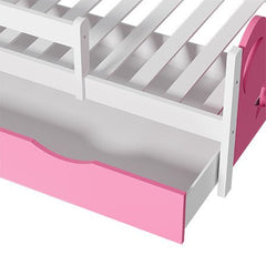 Bellemave® Kids Solid Wood Bed Frame with Storage Drawers, Platform Bed with Slats Support, No Box Spring Needed, Easy Assembly - Bellemave