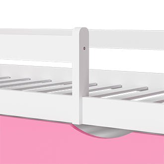 Bellemave® Kids Solid Wood Bed Frame with Storage Drawers, Platform Bed with Slats Support, No Box Spring Needed, Easy Assembly - Bellemave
