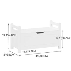 Bellemave® Kids Toy Box Chest with Flip - Top Lid/Safety Hinge - Bellemave