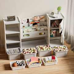 Bellemave® Kids Toy Storage Organizer 8 Storage Cabinet Removable Toy Bins, 4 - Tier Book Organizers Storage and 2 Cabinet Storage - Bellemave