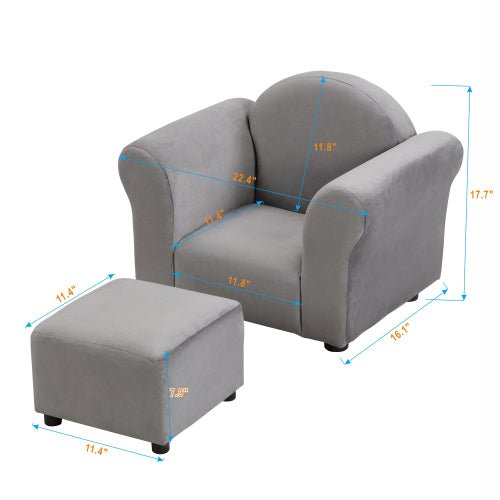 Bellemave® Kids Upholstered Couch with Ottoman - Bellemave
