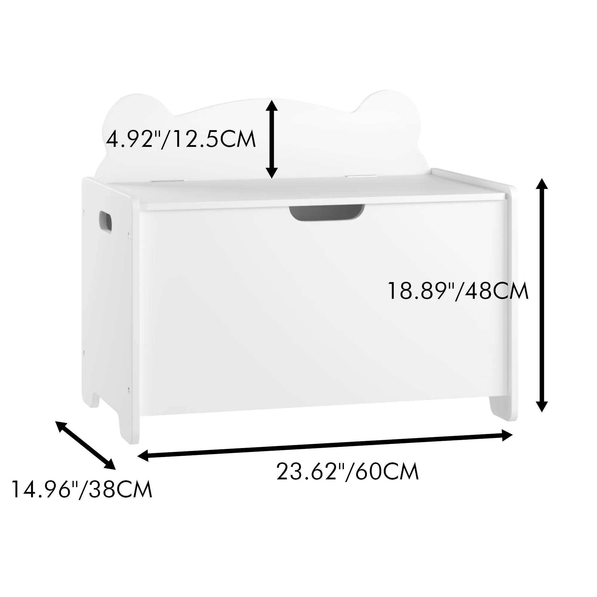 Bellemave® Kids Wooden Organizer Storage Chest with Safety Hinged Lid - Bellemave