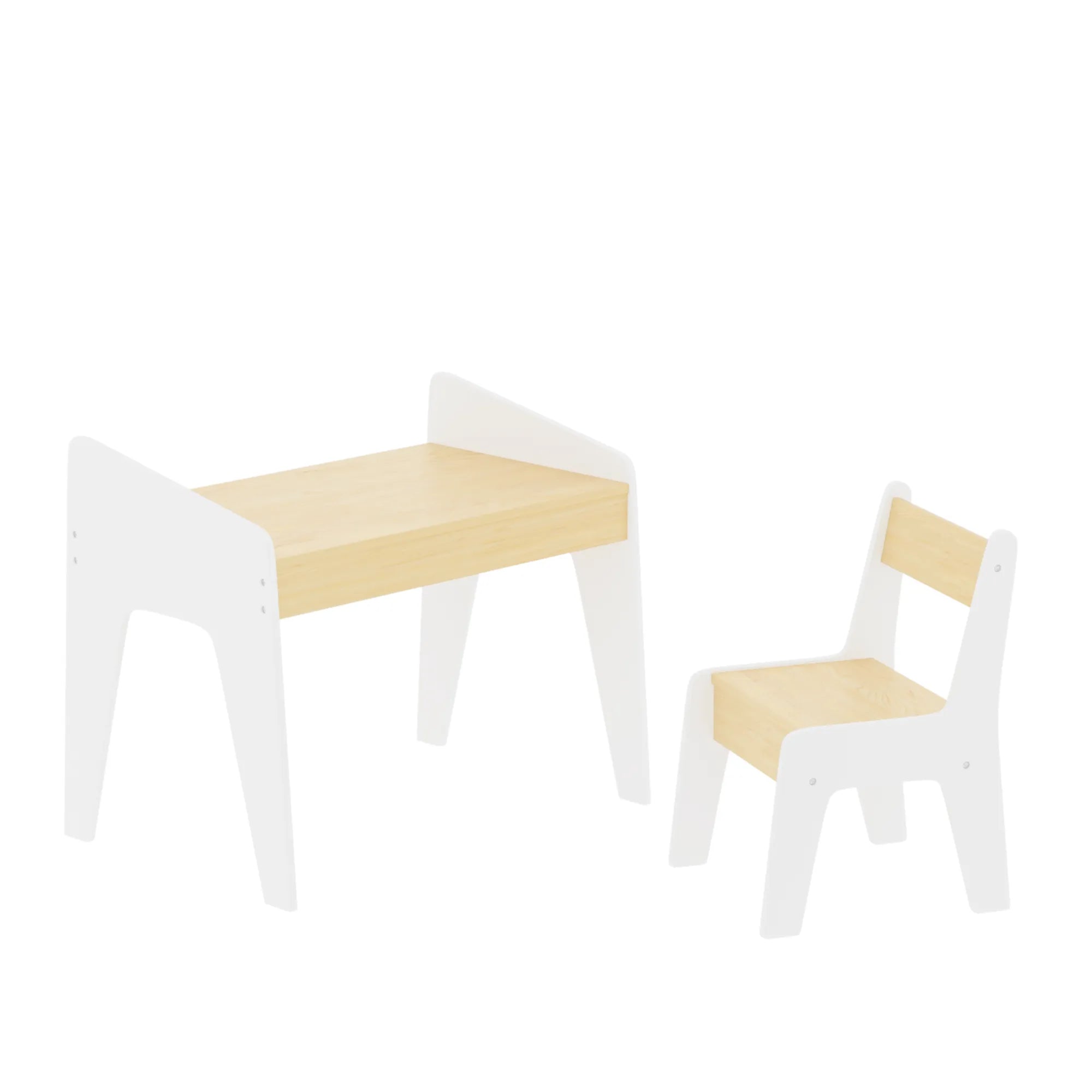 Bellemave® Kids Wooden Table Set with One Chair for 2 - 8 Age Kids - Bellemave