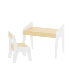 Bellemave® Kids Wooden Table Set with One Chair for 2 - 8 Age Kids - Bellemave