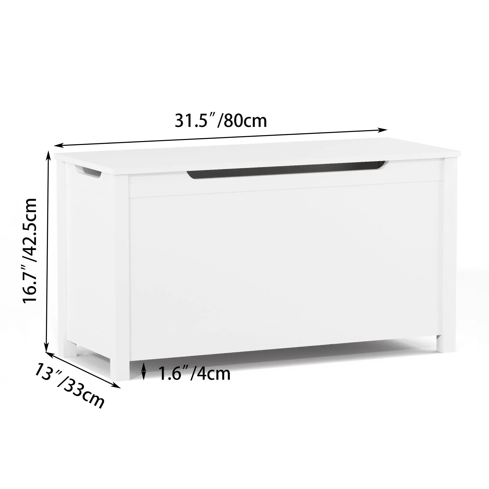 Bellemave® Kids Wooden Toy Box Storage with Safety Hinged Lid - Bellemave