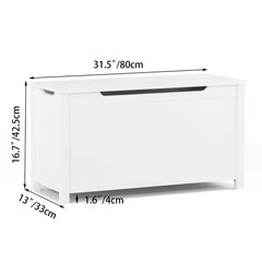 Bellemave® Kids Wooden Toy Box Storage with Safety Hinged Lid - Bellemave