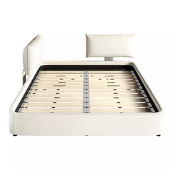 King Size Upholstered Platform Bed Front View