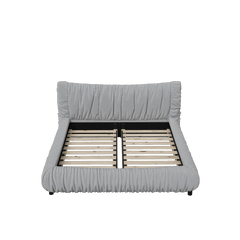 Bellemave® King Size Luxury Upholstered Platform Bed with Removable Cushion and Solid Wood Frame - Bellemave