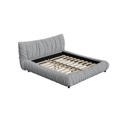 Bellemave® King Size Luxury Upholstered Platform Bed with Removable Cushion and Solid Wood Frame - Bellemave