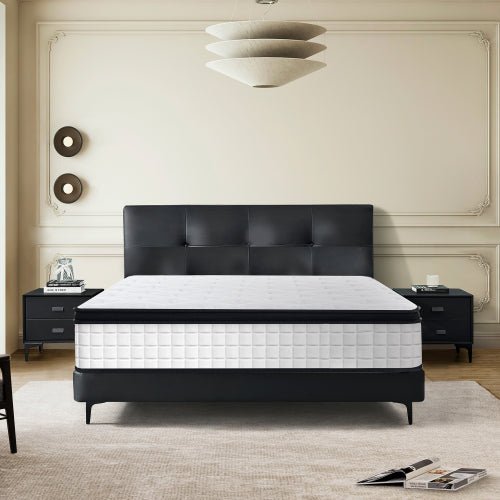Bellemave® King Size Mattress,12 Inch,Medium Plush Individual Pocket Spring Certipur - US Memory Foam Hybrid Mattress - Bellemave