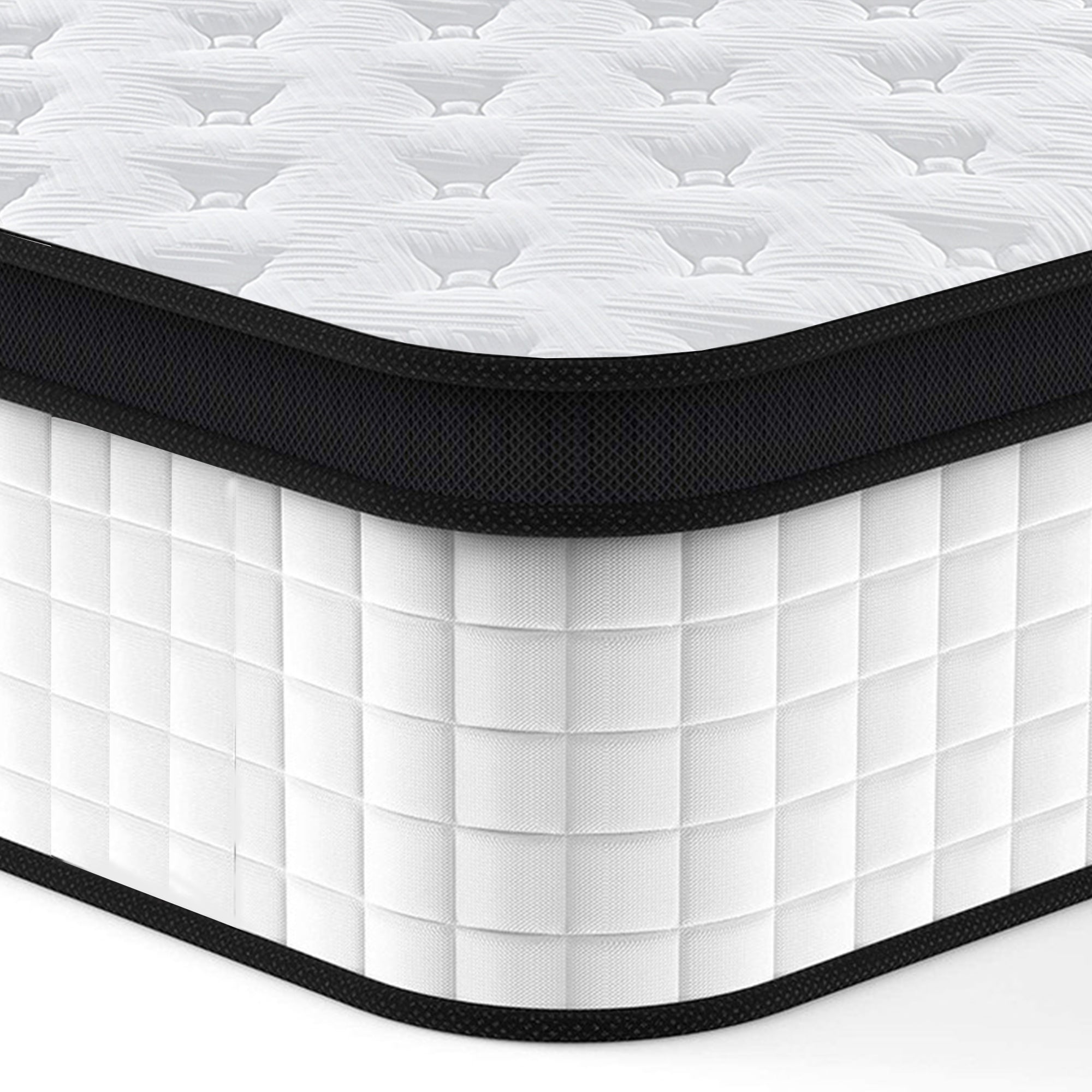 Bellemave® King Size Mattress,12 Inch,Medium Plush Individual Pocket Spring Certipur - US Memory Foam Hybrid Mattress - Bellemave