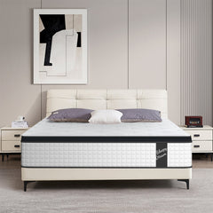 Bellemave® King Size Mattress,12 Inch,Medium Plush Individual Pocket Spring Certipur - US Memory Foam Hybrid Mattress - Bellemave