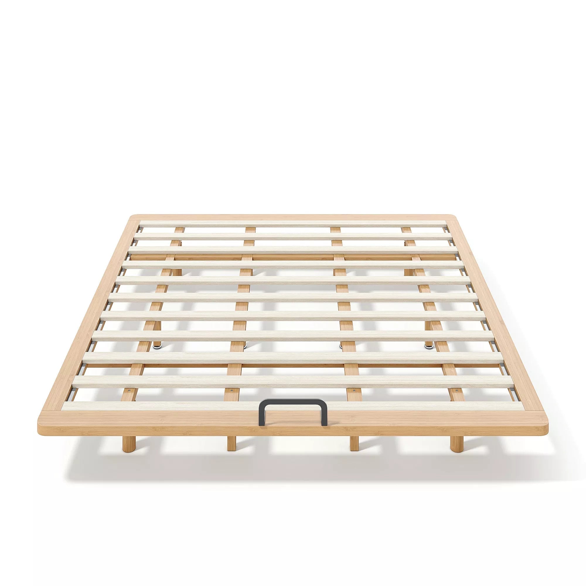 Bellemave® King Size Platform Bed for Bedroom, Solid Bamboo-made Floating Bed Frame with Support Slats, Guest Rooms, Dorms, Natural - Bellemave