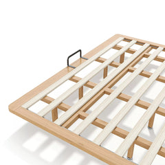 Bellemave® King Size Platform Bed for Bedroom, Solid Bamboo-made Floating Bed Frame with Support Slats, Guest Rooms, Dorms, Natural - Bellemave