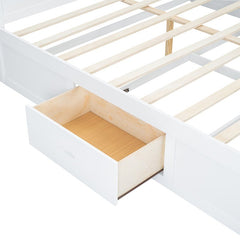Bellemave® King Size Wood Platform Bed with Multi - storage Headboard, USB and Drawers - Bellemave