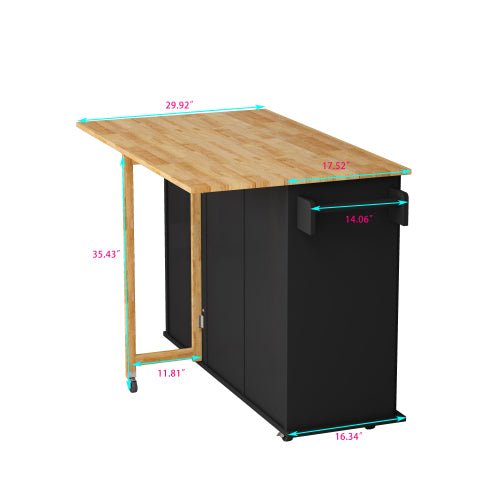 Bellemave® Kitchen Island Cart with 2 Door Cabinet and Three Drawers,43.31 Inch Width with Spice Rack,Towel Rack - Bellemave