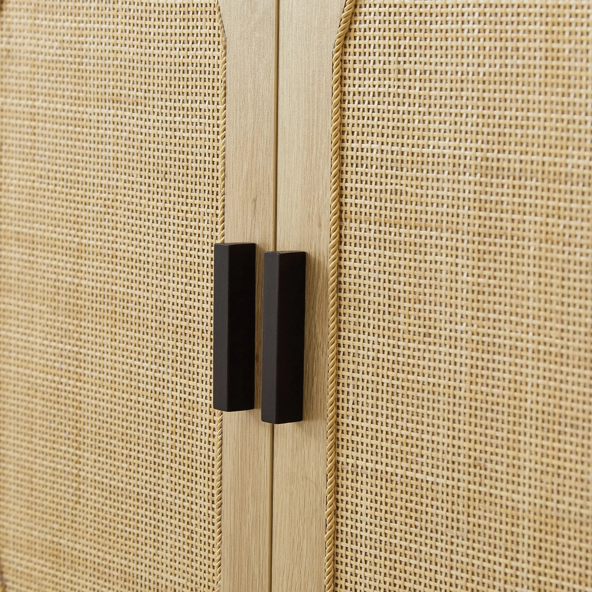 Bellemave® Kitchen Storage Cabinets with Rattan Decorated Doors - Bellemave