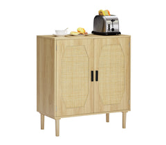 Bellemave® Kitchen Storage Cabinets with Rattan Decorated Doors - Bellemave
