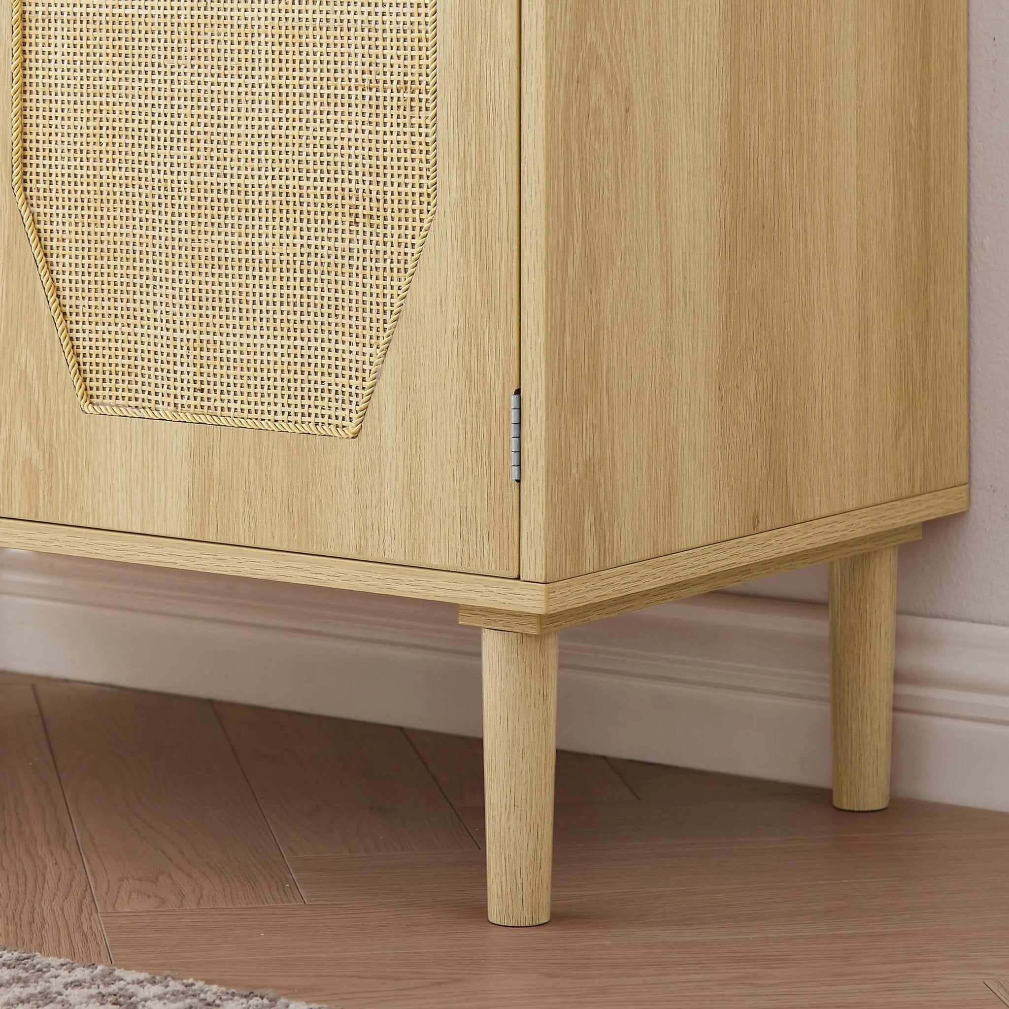 Bellemave® Kitchen Storage Cabinets with Rattan Decorated Doors - Bellemave