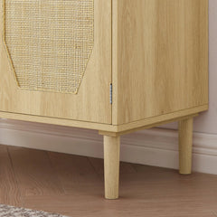 Bellemave® Kitchen Storage Cabinets with Rattan Decorated Doors - Bellemave