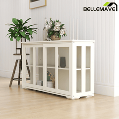 Bellemave® Kitchen Storage Stand Cupboard With Glass Door - Bellemave