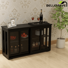 Bellemave® Kitchen Storage Stand Cupboard With Glass Door - Bellemave