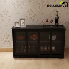Bellemave® Kitchen Storage Stand Cupboard With Glass Door - Bellemave