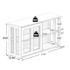 Bellemave® Kitchen Storage Stand Cupboard With Glass Door - Bellemave