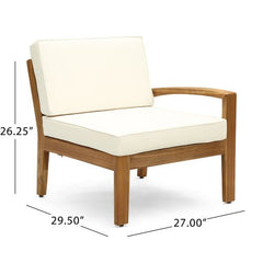 Bellemave® L - Shaped Acacia Wood Outdoor Sectional Sofa - Bellemave